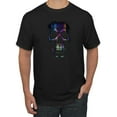 thumbnail image 1 of Wild Bobby, Rainbow Colored Skull in the Shadows, Pop Culture, Men Graphic Tees, Black, 5XL, 1 of 3