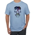 thumbnail image 1 of Wild Bobby, Rainbow Colored Skull in the Shadows, Pop Culture, Men Graphic Tees, Light Blue, 5XL, 1 of 3