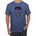 thumbnail image 1 of Wild Bobby, Rainbow Colored Skull in the Shadows, Pop Culture, Men Graphic Tees, Vintage Heather Blue, Large, 1 of 3