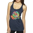 thumbnail image 1 of Wild Bobby Rainbow Painted I've Got The Whole World Dean Russo Design Inspirational/Christian Women Tri-Blend Racerback Tank Top, Vintage Navy, Medium, 1 of 6
