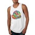 thumbnail image 1 of Wild Bobby Rainbow Painted I've Got The Whole World Dean Russo Design Inspirational/Christian Men Tank Top, White, Large, 1 of 6