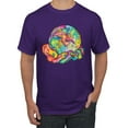 thumbnail image 1 of Wild Bobby Rainbow Painted I've Got The Whole World Dean Russo Design Inspirational/Christian Men Tee, Purple, Small, 1 of 6