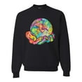 thumbnail image 1 of Wild Bobby Rainbow Painted I've Got The Whole World Dean Russo Design Inspirational/Christian Unisex Crewneck Sweatshirt, Black, 3X-Large, 1 of 6