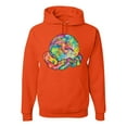 thumbnail image 1 of Wild Bobby Rainbow Painted I've Got The Whole World Dean Russo Design Inspirational/Christian Unisex Hoodie Sweatshirt, Orange, Small, 1 of 6