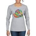 thumbnail image 1 of Wild Bobby Rainbow Painted I've Got The Whole World Dean Russo Design Inspirational/Christian Women Graphic Long Sleeve Tee, Heather Grey, Medium, 1 of 6