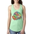 thumbnail image 1 of Wild Bobby Rainbow Painted I've Got The Whole World Dean Russo Design Inspirational/Christian Women Racerback Tank Top, Mint, Large, 1 of 6