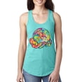 thumbnail image 1 of Wild Bobby Rainbow Painted I've Got The Whole World Dean Russo Design Inspirational/Christian Women Racerback Tank Top, Tahiti Blue, Small, 1 of 6