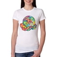 thumbnail image 1 of Wild Bobby Rainbow Painted I've Got The Whole World Dean Russo Design Inspirational/Christian Women Slim Fit Junior Tee, White, X-Large, 1 of 6