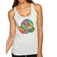 thumbnail image 1 of Wild Bobby Rainbow Painted I've Got The Whole World Dean Russo Design Inspirational/Christian Women Tri-Blend Racerback Tank Top, Heather White, Large, 1 of 6
