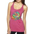 thumbnail image 1 of Wild Bobby Rainbow Painted I've Got The Whole World Dean Russo Design Inspirational/Christian Women Tri-Blend Racerback Tank Top, Vintage Pink, Large, 1 of 6
