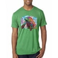 thumbnail image 1 of Wild Bobby Rainbow Painted Manatee Dean Russo Design Animal Lover Men Premium Tri Blend Tee, Envy, Large, 1 of 6