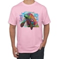 thumbnail image 1 of Wild Bobby Rainbow Painted Manatee Dean Russo Design Animal Lover Men Tee, Light Pink, Medium, 1 of 6