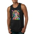 thumbnail image 1 of Wild Bobby Rainbow Painted Mother Mary Dean Russo Design Inspirational/Christian Men Tank Top, Black, Small, 1 of 6