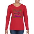thumbnail image 1 of Wild Bobby, Raised On Sweet Tea & Jesus, Inspirational Christian, Women Graphic Long Sleeve Tee, Red, X-Large, 1 of 5