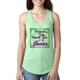 thumbnail image 1 of Wild Bobby, Raised On Sweet Tea & Jesus, Inspirational Christian, Women Racerback Tank Top, Mint, Small, 1 of 5