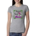 thumbnail image 1 of Wild Bobby, Raised On Sweet Tea & Jesus, Inspirational Christian, Women Slim Fit Junior Tee, Heather Grey, Small, 1 of 5
