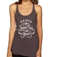 thumbnail image 1 of Wild Bobby Raised on Sweet Tea and Jesus Inspirational/Christian Women Tri-Blend Racerback Tank Top, Brown, Small, 1 of 5