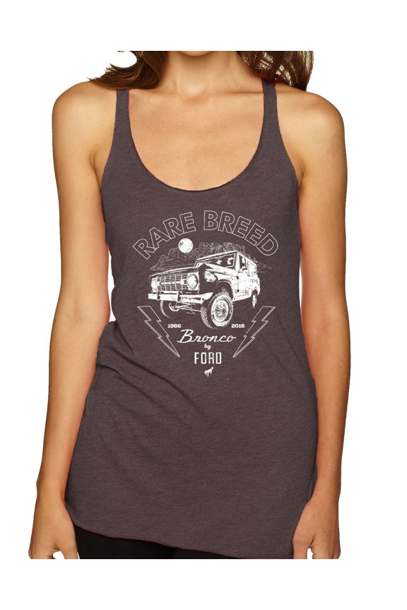 Rare Breed Ford Bronco Women Tri-Blend Racerback Tank Top