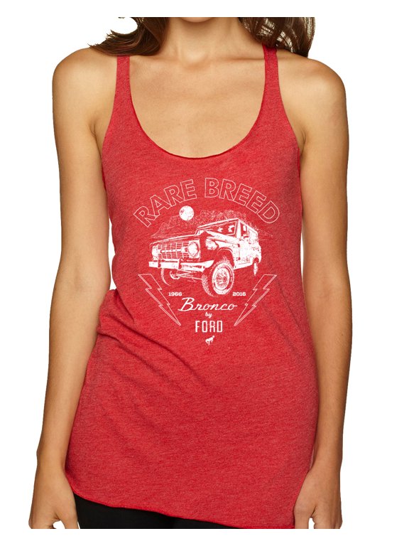 Rare Breed Ford Bronco Women Tri-Blend Racerback Tank Top