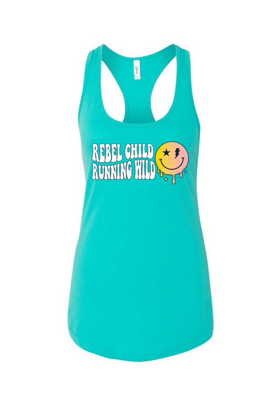 Rebel Child Running Wild Streetwear Women Racerback Tank Top