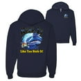thumbnail image 1 of Wild Bobby,Reel It Like You Stole It Fishing Front and Back Graphic Zip Up Hoodie Sweatshirt, Navy, X-Large, 1 of 2