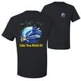 thumbnail image 1 of Wild Bobby,Reel It Like You Stole It Fishing Front and Back Men's Graphic T-Shirt, Black, Small, 1 of 2