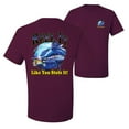 thumbnail image 1 of Wild Bobby,Reel It Like You Stole It Fishing Front and Back Men's Graphic T-Shirt, Maroon, 2XL, 1 of 2