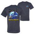 thumbnail image 1 of Wild Bobby,Reel It Like You Stole It Fishing Front and Back Men's Graphic T-Shirt, Vintage Heather Navy, Medium, 1 of 2