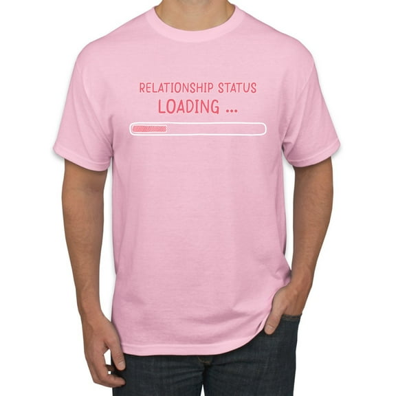 Wild Bobby Relationship Status Loading, Funny Millennial Gen Z Status Bar Joke Valentine's Day Men Tee