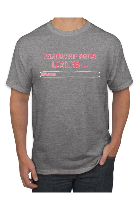 Relationship Status Loading, Funny Millennial Gen Z Status Bar Joke Valentine's Day Men Tee