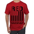 thumbnail image 1 of Wild Bobby Remember Everyone Deployed RED Support Our Troops Military Black Flag Men Tee, 1 of 1