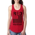 thumbnail image 1 of Wild Bobby Remember Everyone Deployed RED Support Our Troops Military Black Flag Women Racerback Tank Top, 1 of 6