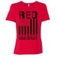 thumbnail image 1 of Wild Bobby Remember Everyone Deployed RED Support Our Troops Military Black Flag Womens Premium T-Shirt, 1 of 6