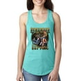 thumbnail image 1 of Wild Bobby, Remember Your First Soft Tail Bike Hot Babe Cars and Trucks Ladies Racerback Tank Top, Tahiti Blue, Large, 1 of 3
