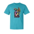 thumbnail image 1 of Wild Bobby,Rescues are My Favorite Breed | Cute Neon Dean Russo Pitbull Dog Dog Lover Garment-Dyed Washed Look Short Sleeve Tees, Blue Lagoon, Small, 1 of 3