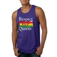 thumbnail image 1 of Wild Bobby Respect Our Queens Black Pride Mens Graphic Tank Top, Purple, 3X-Large, 1 of 5
