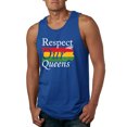 thumbnail image 1 of Wild Bobby Respect Our Queens Black Pride Mens Graphic Tank Top, Royal, Small, 1 of 5