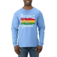 thumbnail image 1 of Wild Bobby Respect Our Queens Black Pride Mens Long Sleeve Shirt, Light Blue, Small, 1 of 5