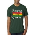 thumbnail image 1 of Wild Bobby Respect Our Queens Black Pride Mens Premium Tri Blend T-Shirt, Forest Green, Large, 1 of 5