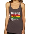 thumbnail image 1 of Wild Bobby Respect Our Queens Black Pride Tri-Blend Racerback Tank Top, Brown, Small, 1 of 5