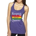 thumbnail image 1 of Wild Bobby Respect Our Queens Black Pride Tri-Blend Racerback Tank Top, Purple Rush, Medium, 1 of 5