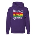 thumbnail image 1 of Wild Bobby Respect Our Queens Black Pride Unisex Graphic Hoodie Sweatshirt, Purple, X-Large, 1 of 5