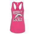 thumbnail image 1 of Wild Bobby Respect The Locals Save Our Oceans Dolphin Animal Lover Ladies Racerback Tank Top, Raspberry, Medium, 1 of 6