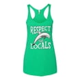thumbnail image 1 of Wild Bobby Respect The Locals Save Our Oceans Dolphin Animal Lover Women Tri-Blend Racerback Tank Top, Envy, Large, 1 of 6