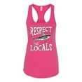 thumbnail image 1 of Wild Bobby Respect The Locals Save Our Oceans Shark Animal Lover Ladies Racerback Tank Top, Raspberry, X-Large, 1 of 6