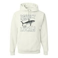 thumbnail image 1 of Wild Bobby Respect The Locals Save Our Oceans Shark Animal Lover Unisex Graphic Hoodie Sweatshirt, White, X-Large, 1 of 6