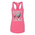 thumbnail image 1 of Wild Bobby Respect The Locals Save Our Oceans Turtle Animal Lover Ladies Racerback Tank Top, Hot Pink, Large, 1 of 6