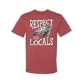thumbnail image 1 of Wild Bobby Respect The Locals Save Our Oceans Turtle Animal Lover Men Graphic Tee, Vintage Heather Red, XX-Large, 1 of 6