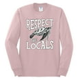 thumbnail image 1 of Wild Bobby Respect The Locals Save Our Oceans Turtle Animal Lover Men Long Sleeve Shirt, Light Pink, X-Large, 1 of 6