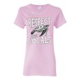 thumbnail image 1 of Wild Bobby Respect The Locals Save Our Oceans Turtle Animal Lover Women Graphic Tee, Light Pink, Large, 1 of 6